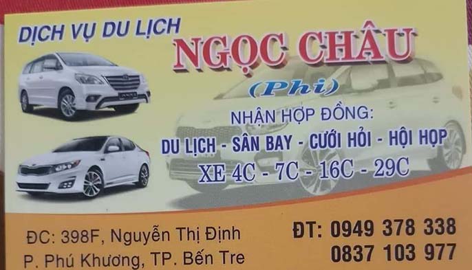 Top 10 dịch vụ thuê xe du lịch hàng đầu tại Bến Tre