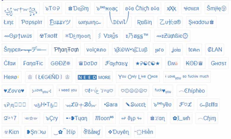 Cách tạo kí tự đặc biệt FF độc lạ chất ngầu